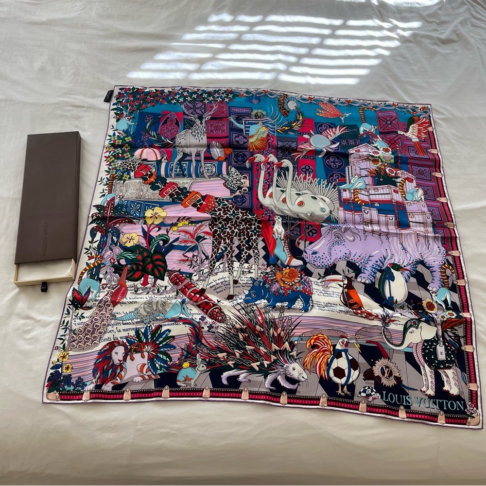 Louis Vuitton Large Scarf Limited Edition 100% Silk